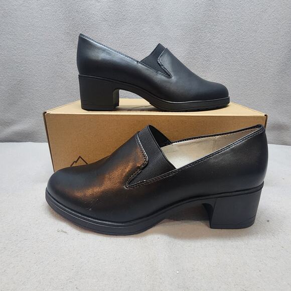 Cliffs by White Mountain Womens Hunton Black Loafers 8 Wide - Picture 1 of 7